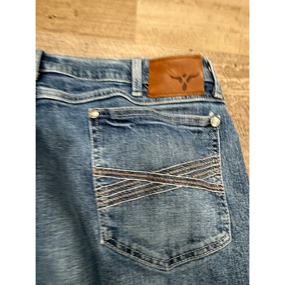 Wrangler‎ 20X Mens 44MWXSH Relaxed Straight Leg Jeans Blue Medium Wash 38x32